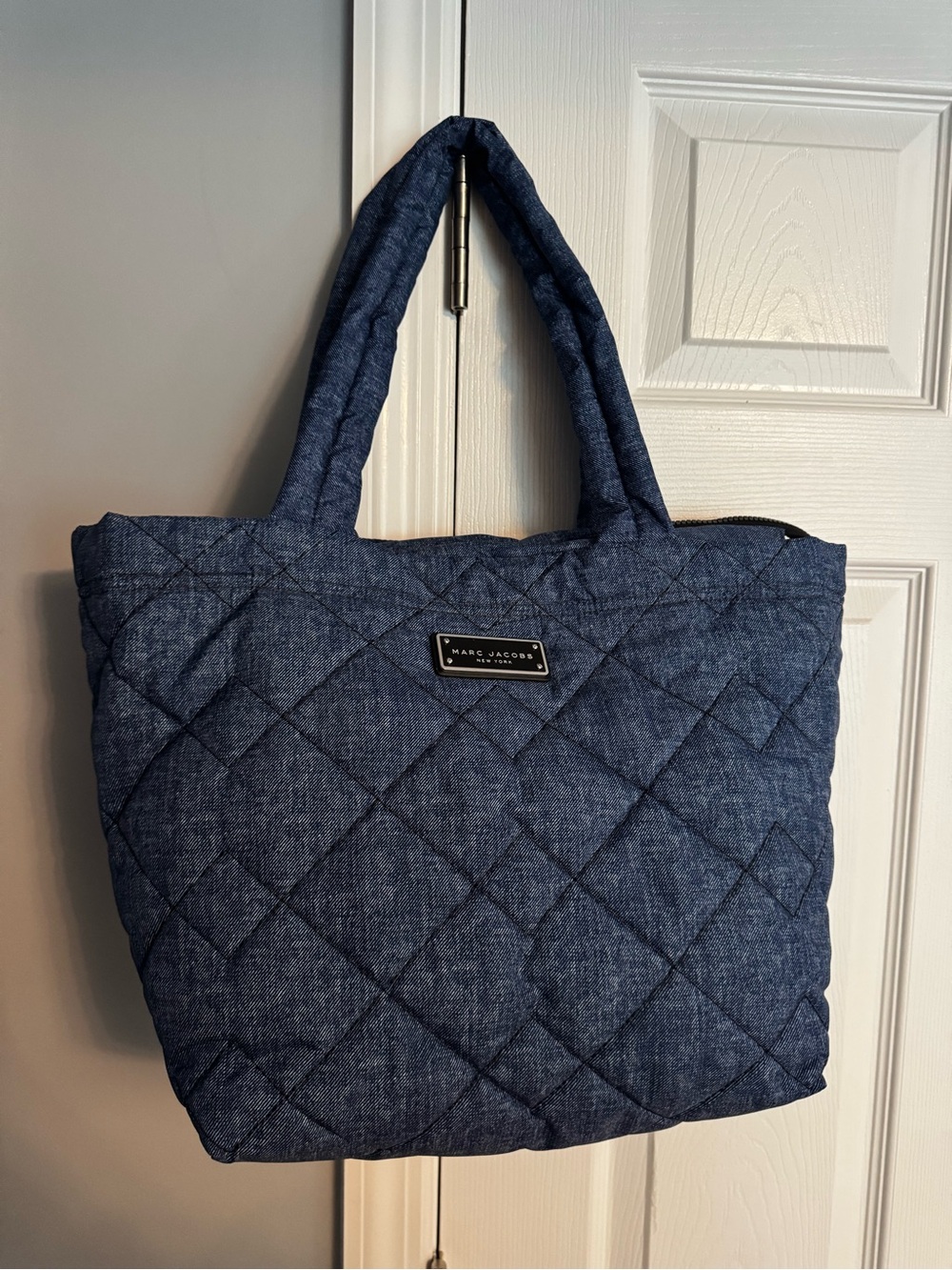 Marc Jacobs Quilted Denim Tote in Dark Blue
